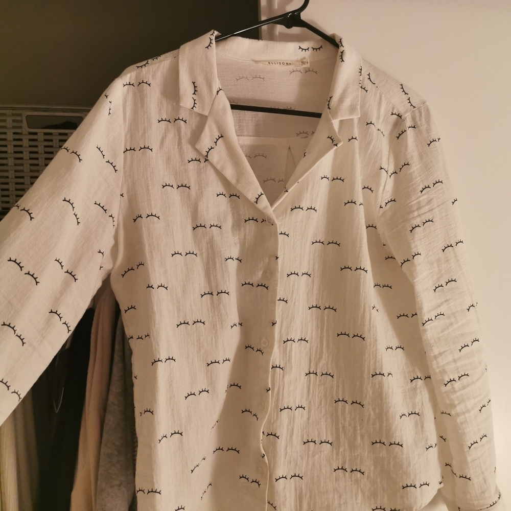 White patterned blouse